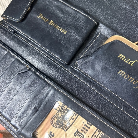 Juicy Couture leather vintage Y2K Black wallet - Picture 9 of 14
